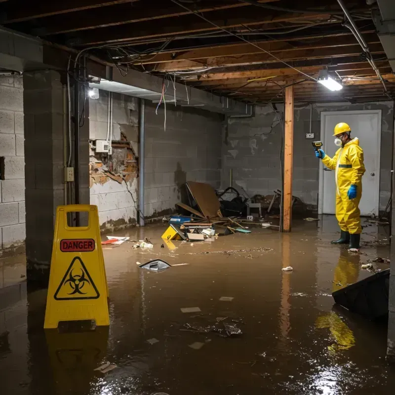 Flooded Basement Electrical Hazard in Le Grand, CA Property